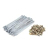 sourcing map 72stk. Motorrad Rad Speichen m Nippel Silberton 3mm Gewinde Dmr. 160mm Länge DE de