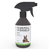 RepellShield - Veganes Hunde Abwehrspray ideal als Alternative zum Hundeschreck und Katzenschreck für Hunde, Sanfte Hundeabwehr mit unserem harmlosen Hundeschreck Spray, Fernhaltespray Hunde - 250ml
