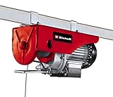 Einhell Seilhebezug TC-EH 250 (500 W, Not-Ausschalter, automatische Bremse und Endabschaltung, inkl. 12 m drallfreiem Drahtseil, Umlenkrolle mit Lasthaken und Sicherheitsbügel)