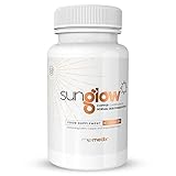 Sunglow Kapseln - Mit L-Tyrosin, Kupfer, Vitamin E & Lutein - Natürliche, Vegane & Geprüfte Zutaten - Sun Komplex Vitamine für natürliche Bräune - 60 Kapseln - Von MaxMedix