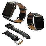 Jewellers Tools Uhrenarmband aus echtem Leder, für Apple Watch iWatch 2017, 42 mm, Blau