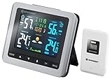 Bresser Wetterstation Funk mit Außensensor MeteoTemp WTM mit Innen und Außenthermometer, Hygrometer, Luftdruck, Mondphasen und Wettervorhersage