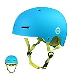 XJD Kinder Jugend Fahrradhelm 2.0 Skaterhelm Kinderhelm für Multisport Klettern Skateboard Scooter Fahrrad Besser für Winter 3-13 Alt(Blau, S)