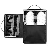 Schuhbeutel Uktunu® Wasserfeste Schuhtasche für Reise oder Sport, Schuhsack zum Transport von Schuhen in Koffer, Handgepäck oder Trolley, 2er Set, Schwarz