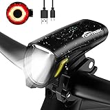 toptrek Fahrradlicht Set 70/30Lux Licht-Modi LED Fahrradbeleuchtung IPX5 Wasserdicht Fahrradlampe USB Wiederaufladbare Fahrrad Licht Einschließen Frontlicht Und Rücklicht