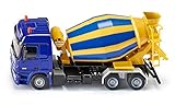 Siku 3539, Fahrmischer, 1:50, Metall/Kunststoff, Gelb/Blau, Drehbare Trommel