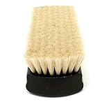 DELARA Breite Ziegenhaar-Bürste, Polierbürste aus weißem, weichen, dichten Ziegenhaar für besonders schonendes Polieren und perfekten Hochglanz - Made in Germany