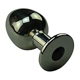 BDSM Erotik XXXXL 2,2kg Analplug Träne Ø7cm mit Stein Edelstahl Farbwahl (rot)