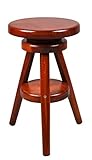 Magnetic Mobel® Hocker Massiv Schemel Stuhl Sitzmöbel Buche Drehhocker Barhocke 52-70cm (Kirsche)