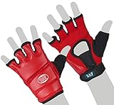 BAY® 'Touch Leder-PU Sandsackhandschuhe, Gerätehandschuhe, Boxhandschuhe, rot, Grösse XXL