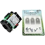akku-net Powerakku für Mähroboter Gardena R70Li / R40Li / R45Li / R38Li inkl. 9X Ersatz Messer Klingen, 18V, Li-Ion
