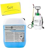 Nanoprotect Steinreiniger Konzentrat | 5 kg inkl. Drucksprüher | Für ca. 500 m² | Intensivreiniger für Außenanlagen | Ideal für Haus, Hof und Garten