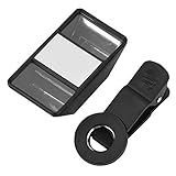 Stereoskopische Kamera des Objektivs VR des Objektiv 3D Tragbar Universal Stereoskopisch Externe Miniobjektiv für Handy Tablet (Schwarz)