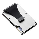 SEMLIMIT Premium Kartenetui Grau - Geldklammer NFC & RFID Schutz - Geldbörse Herren für 1 bis 15 Kreditkarten | Gratis E-Book (grau)