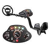 TACKLIFE Professioneller Metalldetektor, 4 präzise Modi, Spule wasserdicht, Empfindlichkeit und Lautstärke verstellbar, Kopfhöreranschluss, Schatzerkennung, 4 LED-Anzeige, inklusive Tasche, MMD05