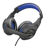Trust Gaming Headset GXT 307B für PS4 und PS5 - Ravu Kabelgebundene Gaming-Kopfhörer mit Klappbarem Mikrofon und Einstellbarem Kopfbügel für Playstation 4 und 5 - Blau