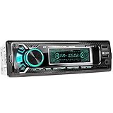 XOMAX XM-R266 Autoradio mit Bluetooth Freisprecheinrichtung I Smartphone Ladefunktion über 2. USB Anschluss I Carbon Optik I 7 LED Farben einstellbar I USB, SD, MP3, AUX I 1 DIN