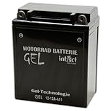 Motorrad Batterie Gel 12 V 12 AH - 51211 - 12N-12A-4A-1 - YB12A-A - CB12A-A - 512011012 - GEL-Technologie