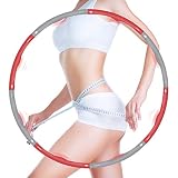 HAIGOU Hula Hoop Reifen für Kinder Erwachsene, Zusammenklappbare & Einstellbare Fitness Ubung Hula Hoop zur Gewichtsreduktion (1.2Kg)