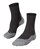 FALKE Damen Laufsocken RU4, wadenlange Running Strümpfe mit Baumwolle, Sport - Socken mit mittelstarker Polsterung, Antiblasen, 1 Paar, Schwarz, 39-40