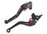 Motorrad Kurz Kupplung Bremshebel CNC Verstellbare Aluminium fur Sportmotorrad YAMAHA FZ-10/MT-10 FJ-09/MT-09 Tracer FZ-09/MT-09/SR FZ-07/MT-07(F16/V4) SPL096 (BLACK)