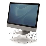 Fellowes Clarity Monitorständer, höhenverstellbar, 10kg Tragkraft, transparent
