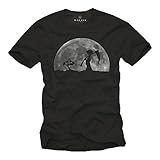 Coole T-Shirts mit Aufdruck DER Tod schwarz Herren L