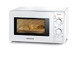 SEVERIN 2-in-1 Mikrowelle, Mit Grillfunktion, Inkl. Grillrost und Drehteller (Ø 24,5cm), 700W, MW 7891, Weiß/Chrom