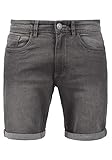 Blend Joel Herren Jeans Shorts Kurze Denim Hose mit leichtem Stretchanteil, Größe:L, Farbe:Denim Grey (76205)