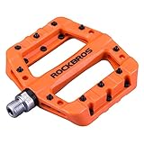 ROCKBROS Fahrradpedale Nylon Composite Flatpedale 9/16 Mountain Bike Pedale 3 Bearing rutschfest Wasserdicht Anti-Staub