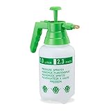 Relaxdays Pumpsprühflasche, einstellbare Messingdüse, Pflanzen Bewässerung, Schädlingsbekämpfung, 1l Drucksprüher, grün