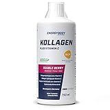 Kollagen Liquid Plus Vitamin C (Double Berry) | flüssiges Kollagenhydrolysat | reines Rinderkollagen | 750 ml, 30 Portionen