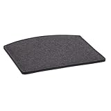 Hey Sign Thonet S43 Sitzauflage mit Schaumstofffüllung, Graphit grau Filz in 2x3mm Stärke LxBxH 37x36x0.6cm Rückseite anthrazit antirutsch
