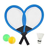 Dreamon Tennisschläger Racket Set mit Badminton bälle Softball Strandspielzeug im Freien für Kinder ab 3 4 5 Jahren (Blau)