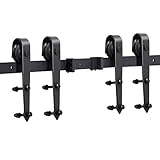 Yaheetech 366cm Schiebetürbeschlag Set Schiebetürsystem Laufschiene für Schiebetür mit Abstandshalter Montage-Set