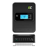 Green Cell MPPT Solar Regler Laderegler 30A | Photovoltaikanlagen 12V/24V/36V/48V DC | 145V (VOC) | Automatische Identifizierung Controller Ladegerät Solarregler für Solarpanel, Solarmodul mit LCD