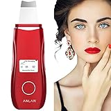 ANLAN Skin Scrubber Ultraschallpeelinggerät Mitesserentferner Porenreiniger Hautreiniger Mitesser Entferner Gesichtsreiniger Gesichtspflege Peeling 5 in 1 Ultraschall Lifting Ionen EMS Massage