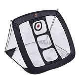 cilycily Golf Chipping Net Flash Pop Up Pitching Net mit 3 Zielen zur Verbesserung der Genauigkeit Schlagnetz | Golf Training Net für Indoor Outdoor Garten Übung Schwungspiel