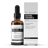 Dr. Severin® Retinol Vitamin A Hyaluronsäure Serum I Hochkonzentriert & hochdosiert I Anti-Aging, strafft Falten, Anti Pickel + Mitesser I Serum 2019 I Fördert Kollagenproduktion | 50ml