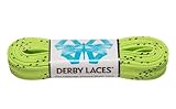 Lime Green 84 Inch Waxed Skate Lace - Derby Laces for Roller Derby, Hockey and Ice Skates, and Boots by Derby Laces