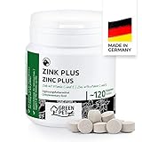 GreenPet Zink für Hunde 120 Tabletten - Zinktabletten Plus mit Vitamine bei trockener Haut, Juckreiz Hund, Haarausfall, Immunsystem stärken, Fellwechsel, Zink Hund für Krallen & Fell