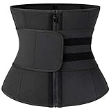 SLIMBELLE Neopren Taillentrainer Korsett Sauna Gürtel für Frauen Gewichtsverlust Taille Cincher Shaper Bauchband Workout Fitness Schwarz XL #3