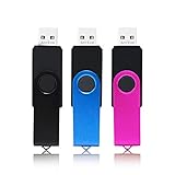 16GB USB Stick 3 Stück, AreTop High Speed USB 2.0 Speicherstick USB Sticks (schwarz/blau/rosa)