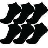 Hummel 6 Paar Sneaker Socken Damen & Herren Größen 36-48 Sport & Freizeit (schwarz (2001), 46-48 (14))