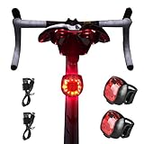 RBNANA Fahrrad-Rücklicht, 2 Stück, ultra hell, wiederaufladbar über USB, wasserdicht, Sicherheits-LED-Mountainbike-Rücklichter