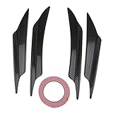 D DOLITY Schwarz Auto Frontstoßstange Kunststoff Schutz Körper Spoiler Flossen Lip Canards Splitter- 4 Pc