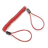 ONEVER Lock Disc Security Alarm Anti Dieb Motorrad Moto Bremsscheibe Wheel Bag und Reminder Spring Kabel Rot