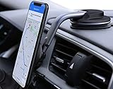 AUKEY KFZ-Handyhalterung, um 360 Grad drehbar, Armaturenbrett-Windschutzscheibe, stark magnetisch, Handy-Halterung für Auto, kompatibel mit iPhone 11 Pro/11/XS Max/XS/8/7 und mehr