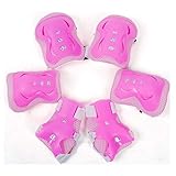 WXH 6-teilige Kinder-Kniebesatz/Ellenbogenpolster Armband für Skating-Radfahren und Rollerroller Skates eine Vielzahl von Sportarten Mehrzweck-Sicherheitsausrüstung,Pink