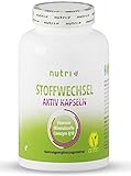 STOFFWECHSEL Aktiv Kapseln - beliebtes Produkt in Diät & Stoffwechselkur - natürlich ohne Zusatzstoffe - Ergänzungsmittel von Ernährungswissenschaftlern - Stoffwechselprodukt